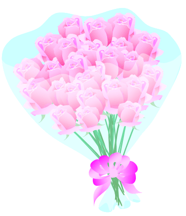 バラ　花束